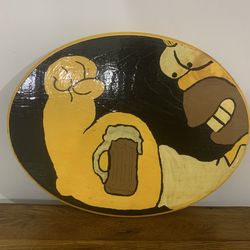 Homer Simson Decorative Wood Plaque