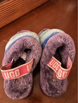 multicolor Uggs Furry Slippers
