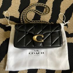 Coach, The Tabby Bag, Black & Gold