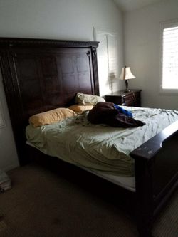 Bedroom furniture includes mattress cal king