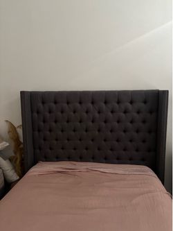 Queen Size Gray Bed Frame