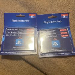 Unopened  PlayStation Store Cards