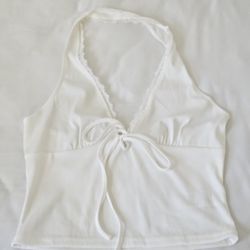 Women's White Halter Top 