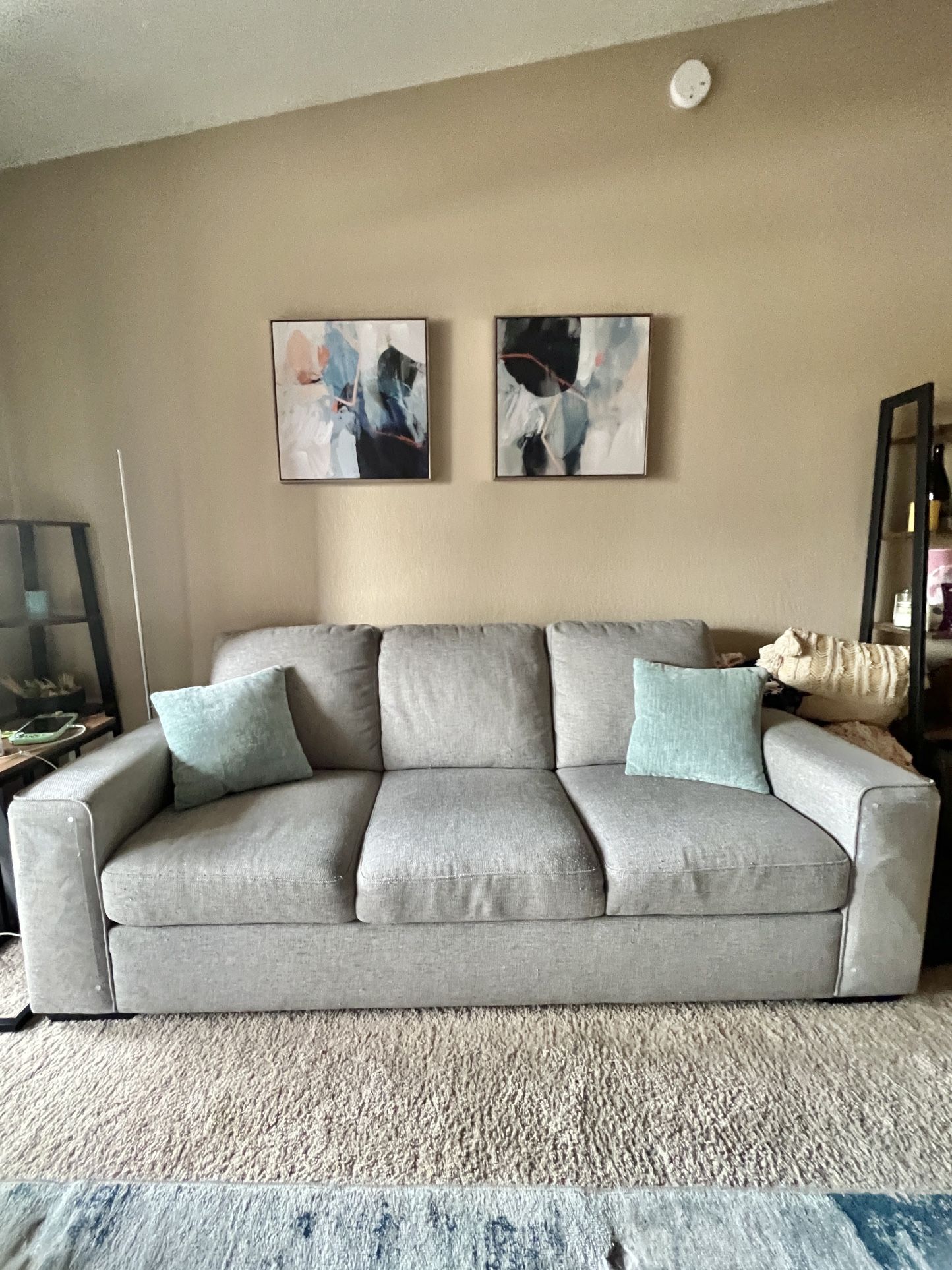 Living Spaces Grey Couch