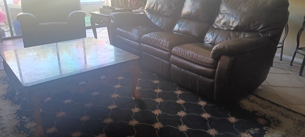 Italian Leather Couch And Chair Combo!!!