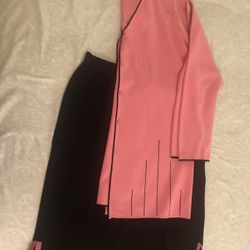 Pink And Black  Jacket And Skirt   Size Larg  