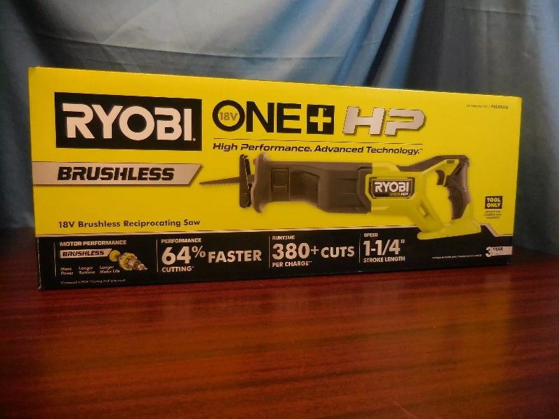 *NEW* Ryobi ONE+ HP 18V Brushless Cordless Reciprocating Saw (High Performance) [PBLRS01B]
