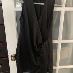 Boohoo Black Wrap Dress