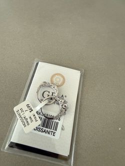 GRA Moissanite Silver Ring Set