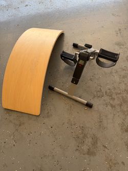 Bicycle exercise machine with timer and balance beam both for $5!