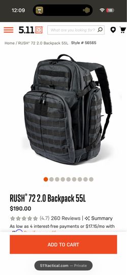 5:11 Backpack with computer holder and lots of storage
