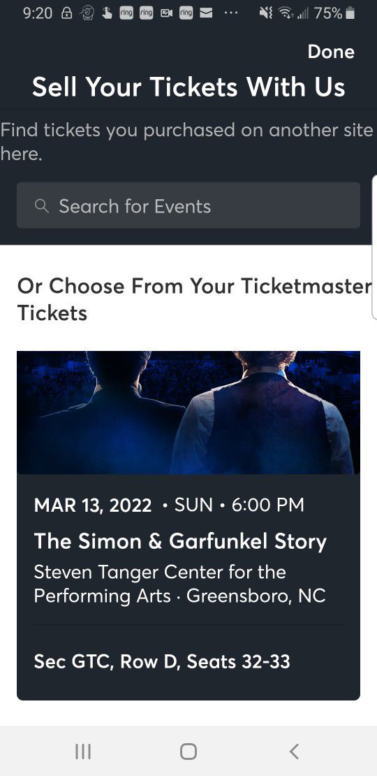 2 Tickets- to The Simon And Garfunkel Story