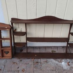 Vintage Very Beautiful Wooden Shelf 