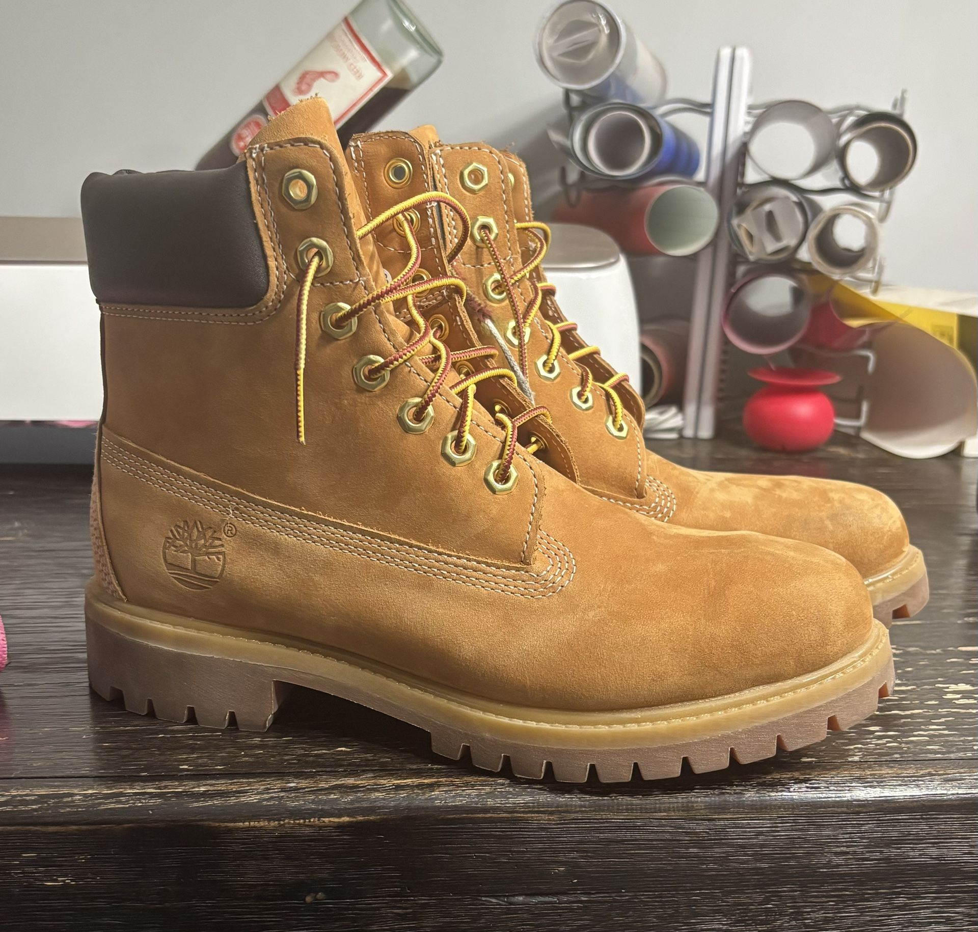 Men’s 6 Inch Timberland Wheat Nubuck Waterproof Premium Boots
