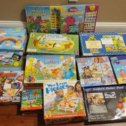 Various Games, Flash Cards, Books, and Puzzle
