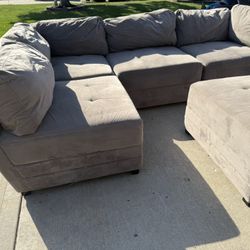 Modular Sectional Couch With Ottoman 5 Pieces 