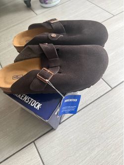 Size 42 Birkenstock Boston Soft Footbed Suede Leather