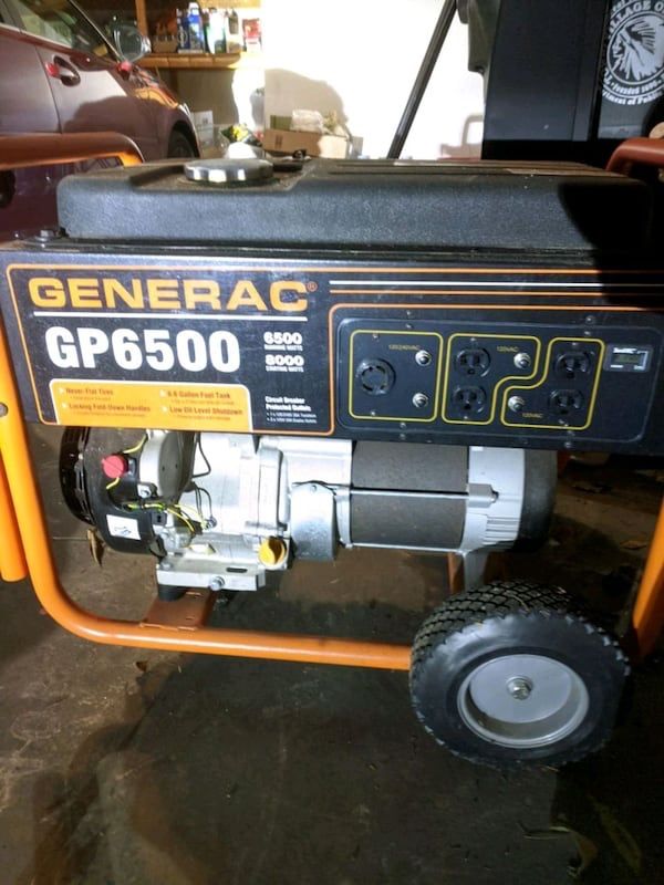 GENERAC GP6500 (only 17 hours used) GENERATOR