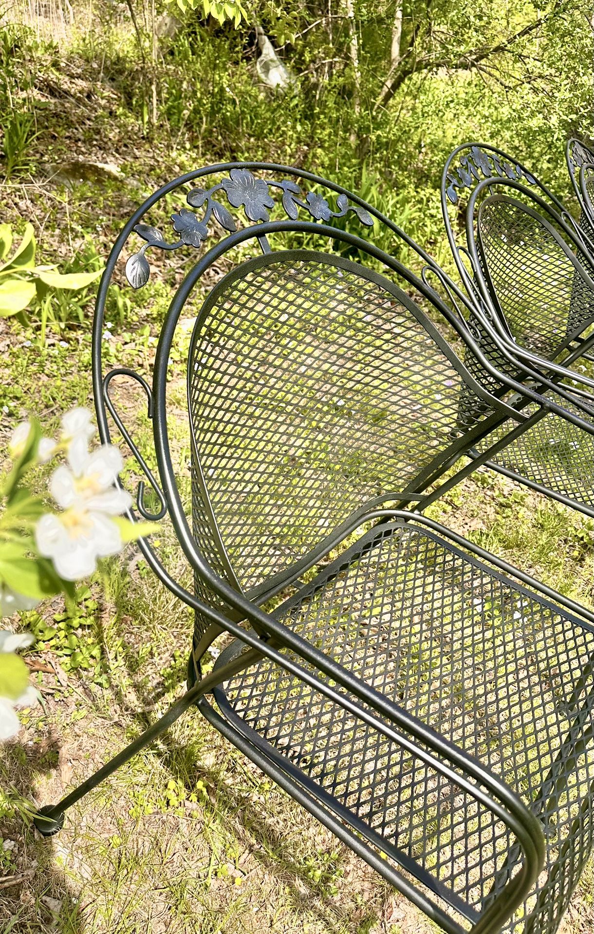 Gorgeous High-End  8 pc Wrought Iron Set~ Meadowcraft & Woodward 