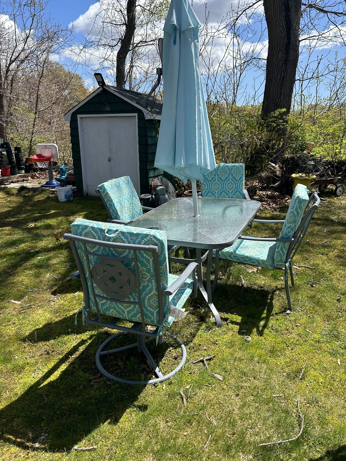Aqua Outdoor Patio Set
