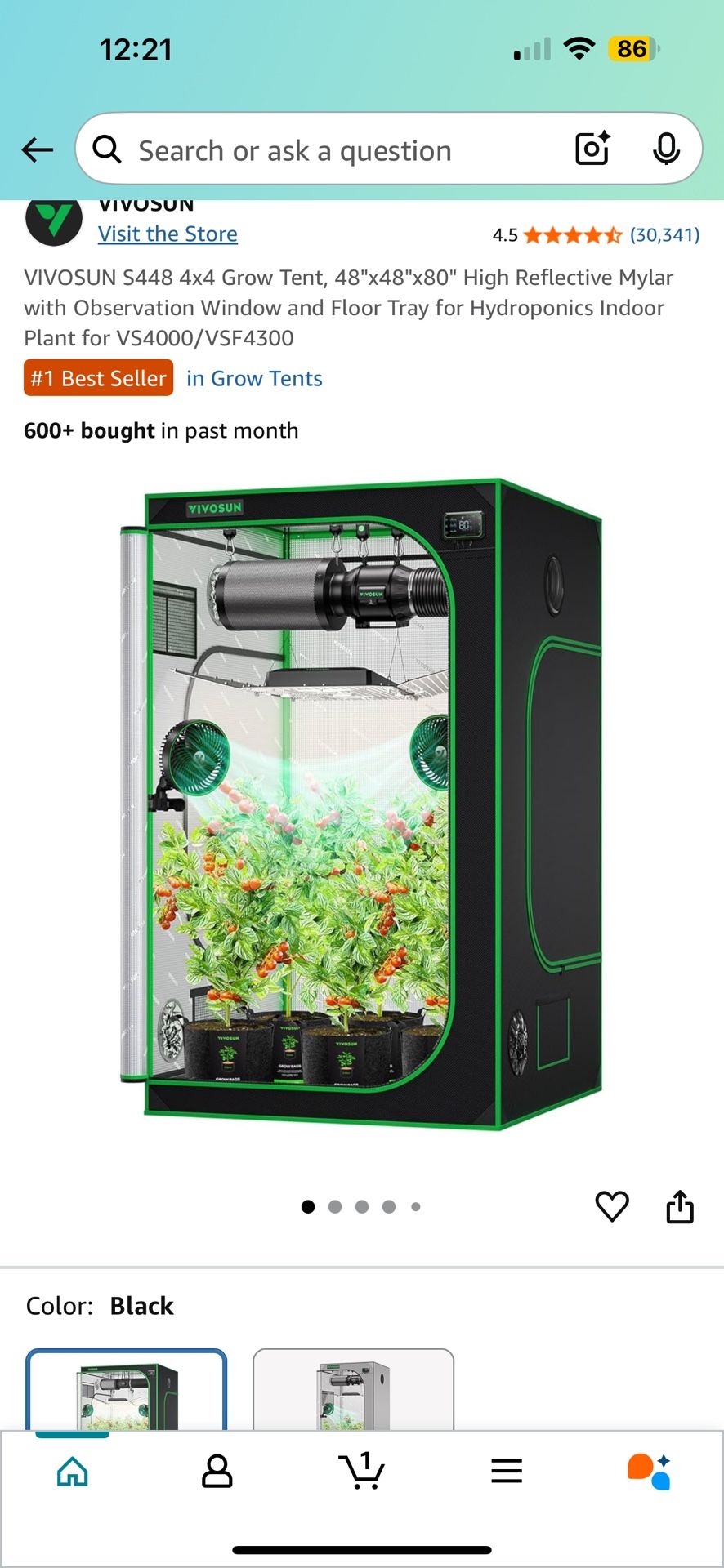 Vivosun 4x4 Grow Tent