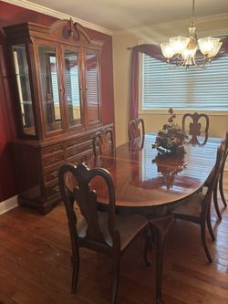 Cherrywood Hutch and Table