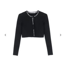 Alexander Wang Jacquard Logo Cardigan 
