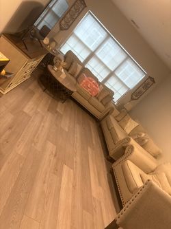 Great condition couches for sale and tables