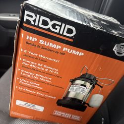 Ridgid 1 HP Sump Pump 1000RSDS BRAND NEW