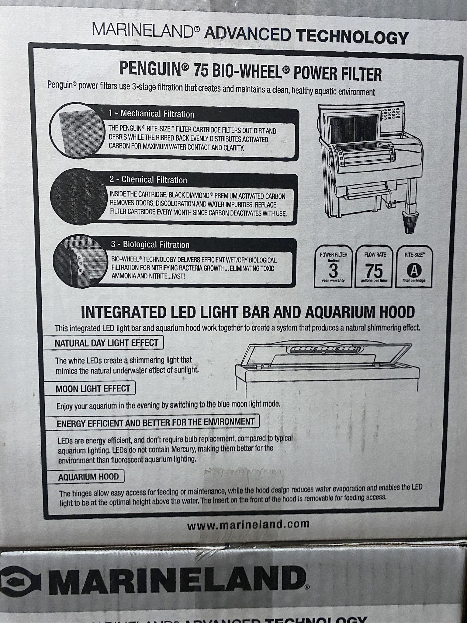 Two New Marineland 10 gallon complete tank Set