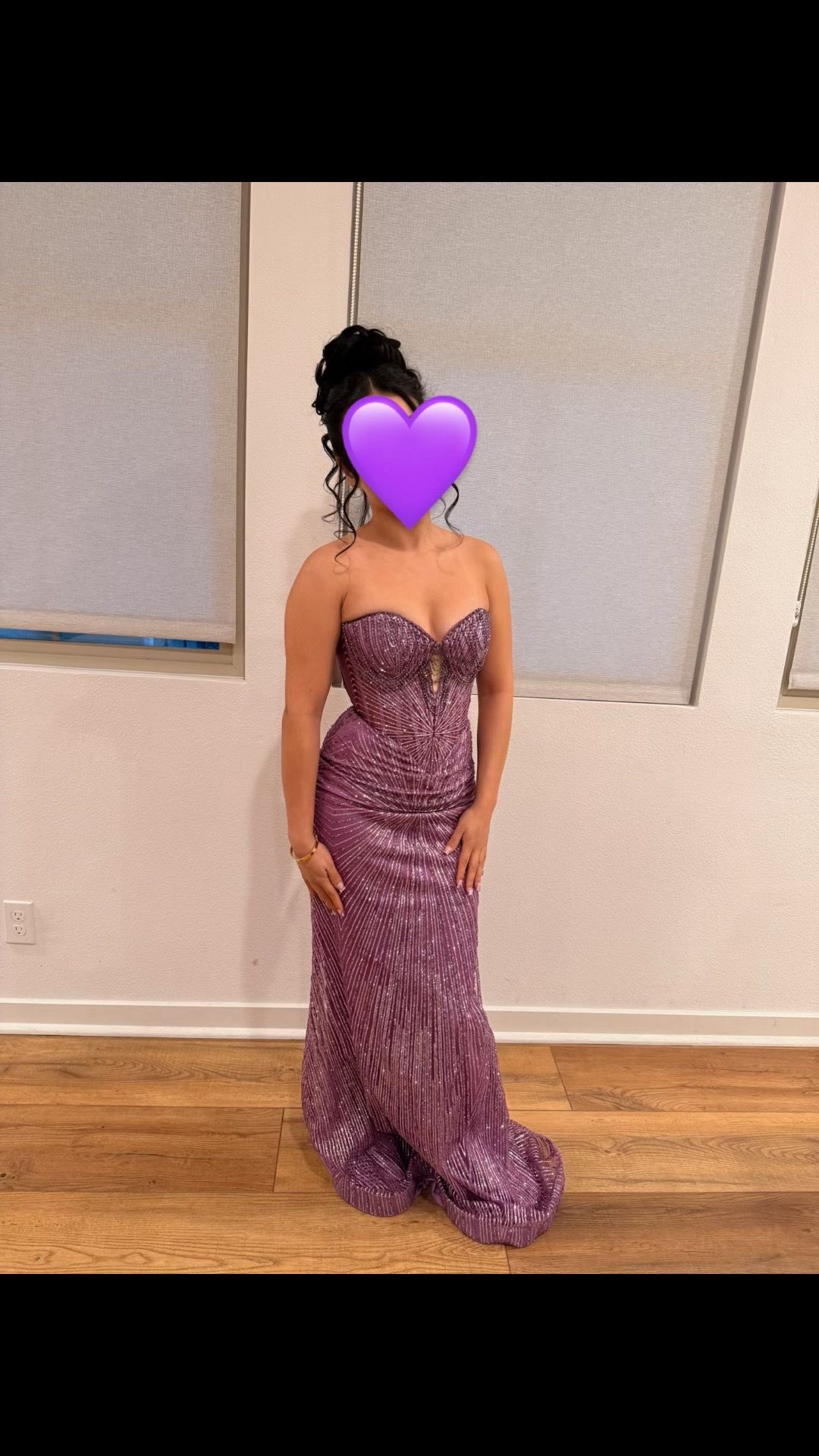 Purple corset prom dress