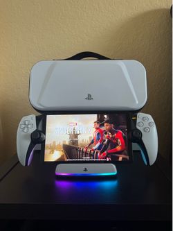 PlayStation Portal Remote Player With Carrying Case and RGB Charging Dock