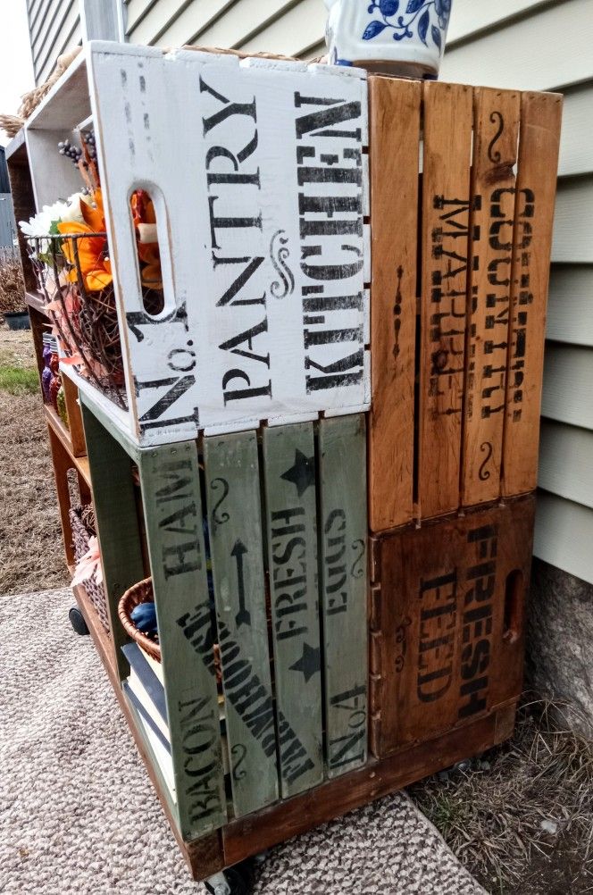 Rustic/Farmhouse Cart/Island/Craft Cart/Gift Wrapping Cart 