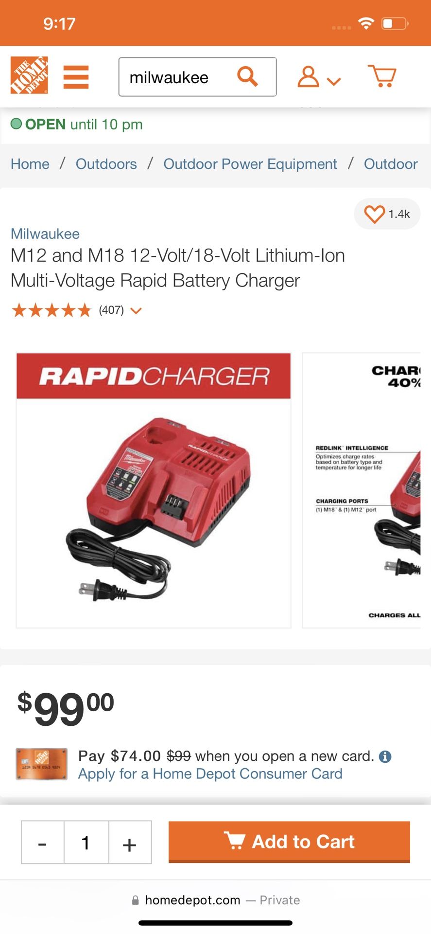 Milwaukee M18/M12 Rapid Charger