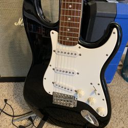 Vintage 2002 Fender Squier Affinity Stratocaster / Strat Electric Guitar - Classic Black! - Phenomenal Condition!