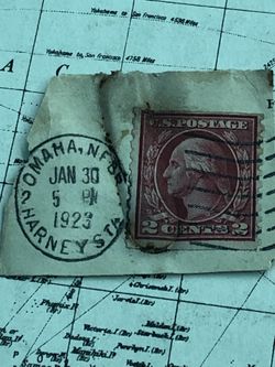 Washington 2 Cent Stamp 1923 Postmark 