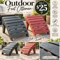 Outdoor Adirondack Foot Ottoman