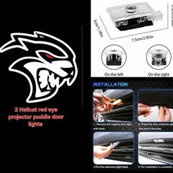 2 hellcat door projector puddle lights Plug and Play All pics sold separately SHIPPING AVAILABLE