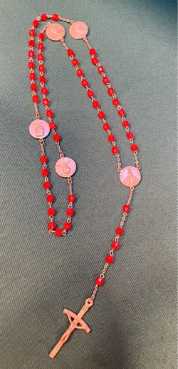 Vintage Pope John Paul II commemorative rosary beads made in Italy