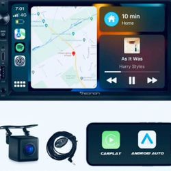 Universal 7” Double Din Car Stereo With CarPlay And Android Auto