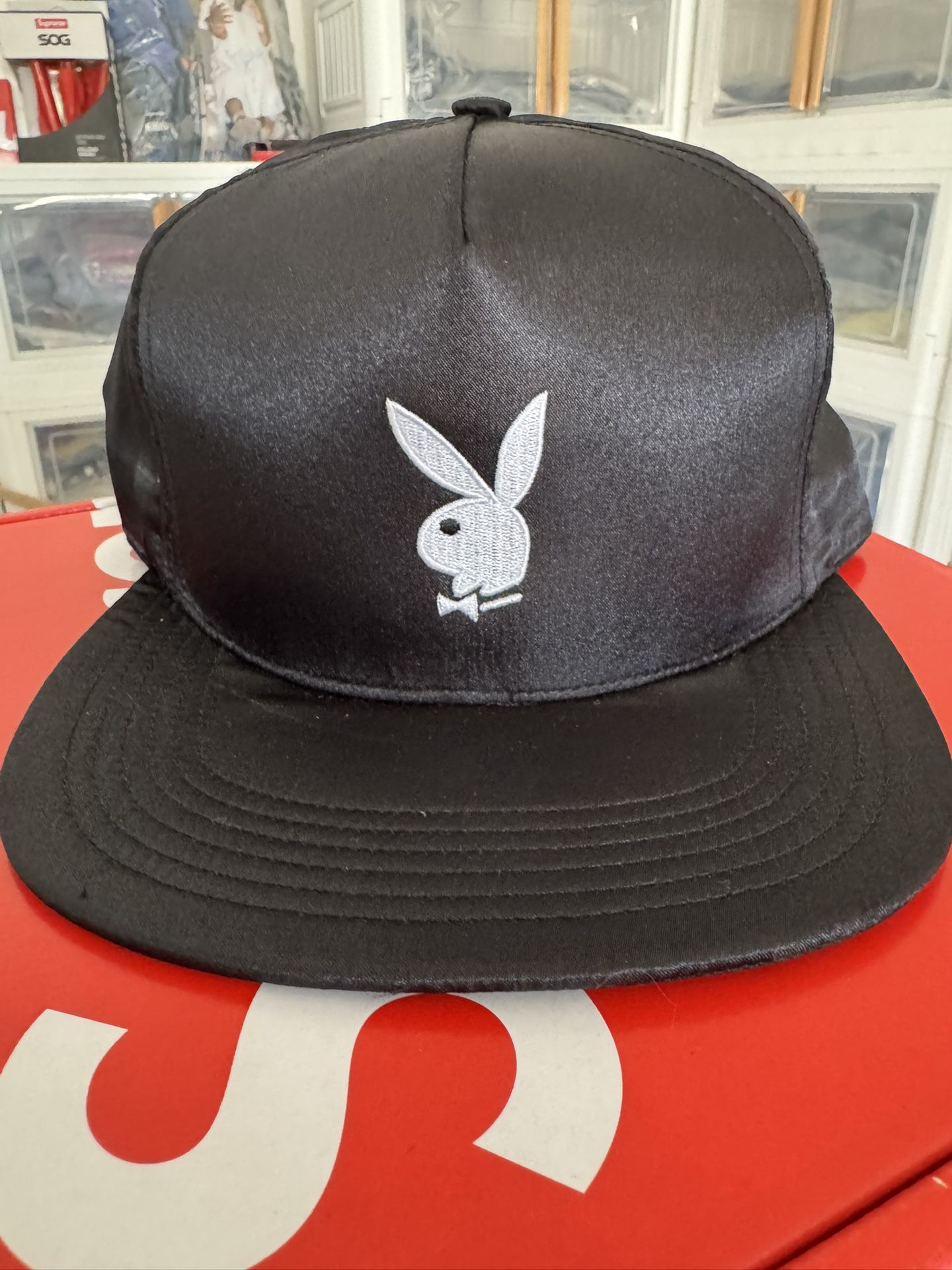 Supreme Playboy Satin 5 Panel Hat