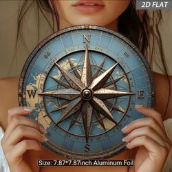 Voyager's Rose — Rustic Nautical Compass Wall Art
