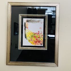 Antique Beautiful Stylish Piece of Art.  Created and signed by author- Masha D’yans. Nice solid wood frame. 13.5”x11”. Like new condition.