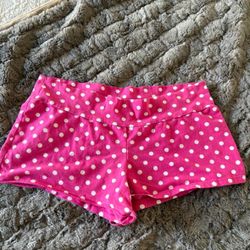 Vintage pink polka dot shorts