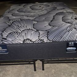 Serta queen mattress and frame 