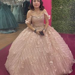 Rose Gold Quinceañera Dress