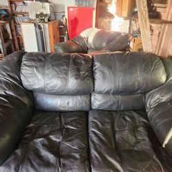 Black Leather Couches 