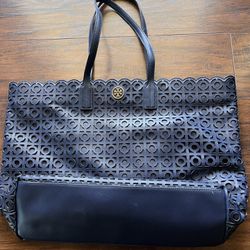 Tory Burch Leather Tote Bag. 