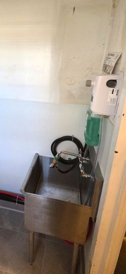 Commercial Utility Sink 18" with Quarry Tile Cleaner Setup