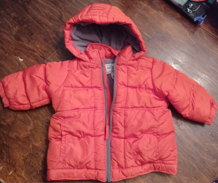 Orange Puffer Jacket Size: 9-12 Months
